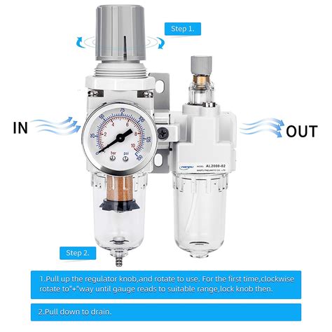 Buy Nanpu Npt Compressed Air Filter Regulator Lubricator Combo