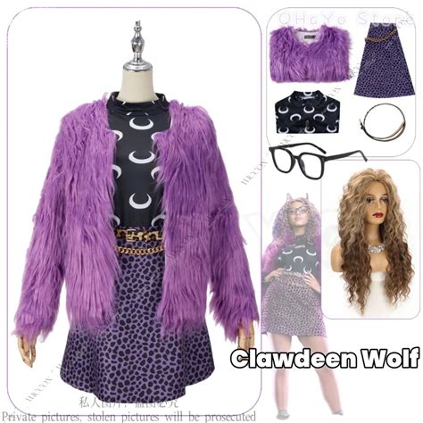 Clawdeen Wolf Monster Cosplay Costume Suit Female Cosplay Dress