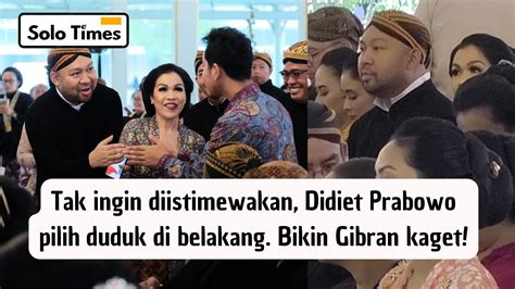 Detik2 Gibran Kaget Ketemu Didit Prabowo Di Jumenengan KGPAA