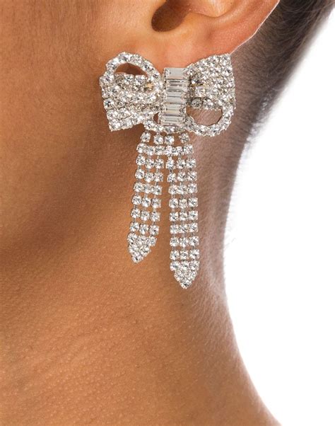 Lola Crystal Bow Drop Earrings Jennifer Behr Halsbrook Women Wear