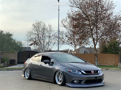 2015 Honda Civic Si With 17x9 Enkei Rpf1 And Federal 215x40 On Air Suspension 1441169