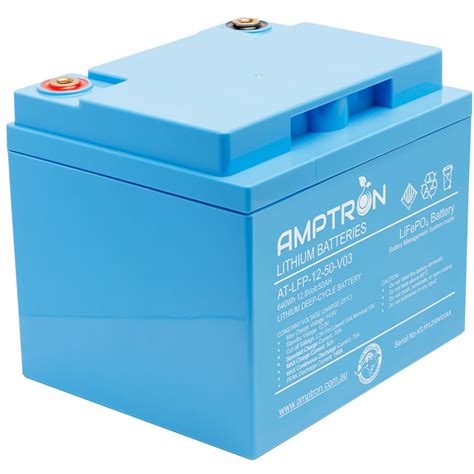 12V 50Ah 70A Continuous Discharge LiFePO4 Battery Amptron