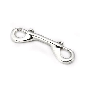 Zinc Alloy Double End Snap Hook Nickel Plated Zinc Alloy Double End