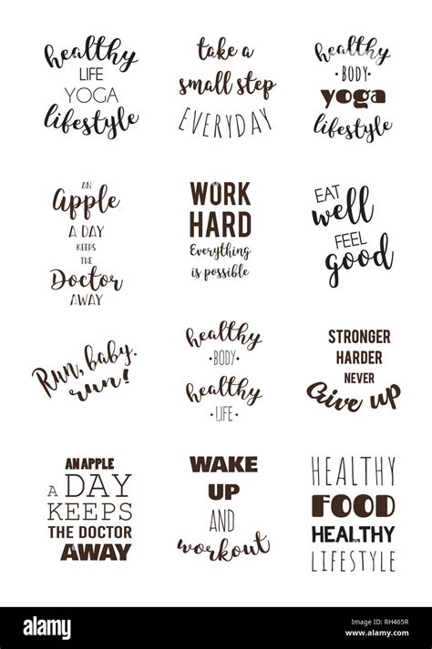 sport and healthy lifestyle motivation quotes. vector illustration ...