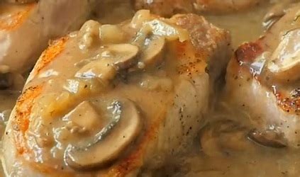 Recettes Continents C Telettes De Porc Dans Une Sauce Aux Champignons