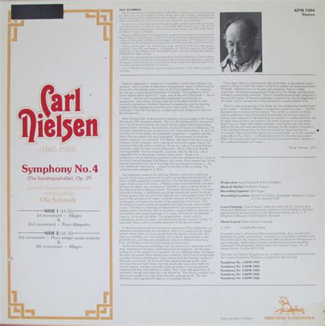 Carl Nielsen London Symphony Orchestra Ole Schmidt Symphony No 4