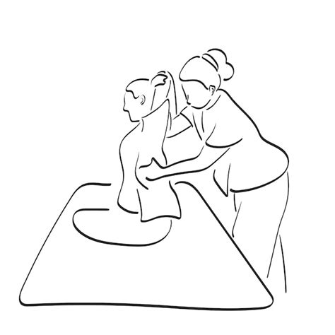 Premium Vector Thai Masseuse Doing Massage For Woman Illustration