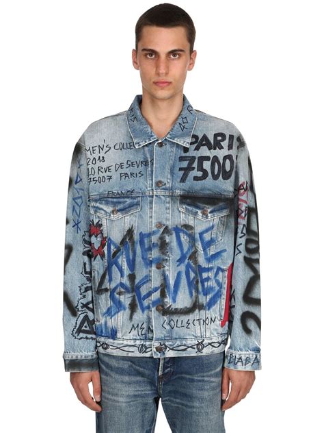 Balenciaga Graffiti Denim Jacket 56 Koleksi Gambar