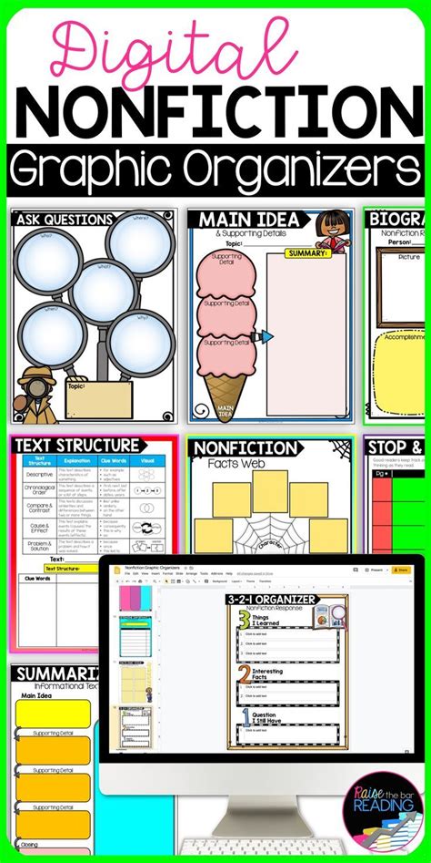 These Digital Nonfiction Graphic Organizers Can Be Used To Identify Main Idea And Supporting