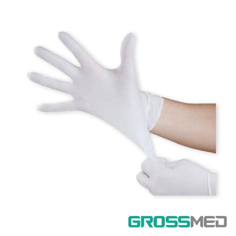 Guantes De Nitrilo Para Examen Sin Polvo Talla L Blancos Caja X