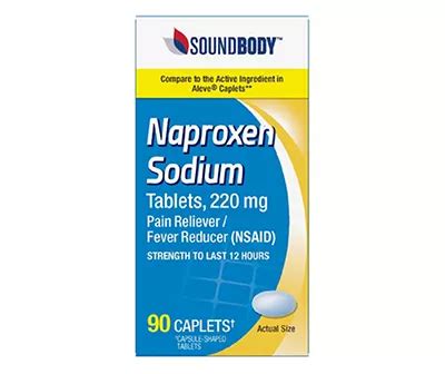 Sound Body Naproxen Sodium 220 mg Tablets, 90-Count | Big Lots