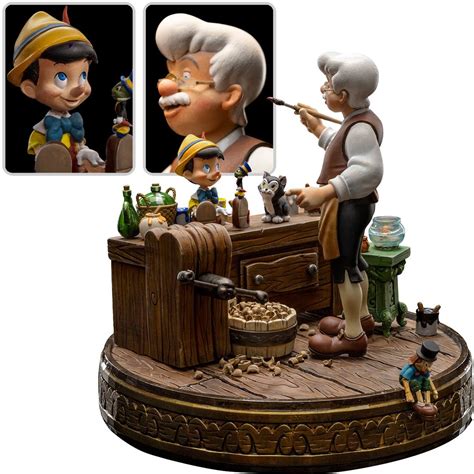 Disney Pinocchio And Geppetto Deluxe Art Scale Limited Edition