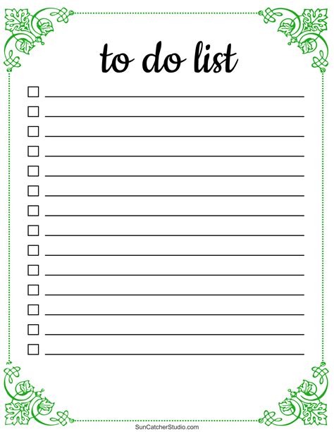 To Do List (Free Printable PDF Templates) – Things To Do – DIY Projects ...