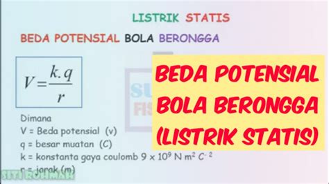 Beda Potensial Bola Berongga Listrik Statis Fisika Youtube