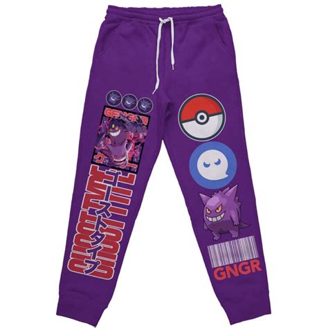 Gengar Pokemon Streetwear Sweatpants Anime Ape