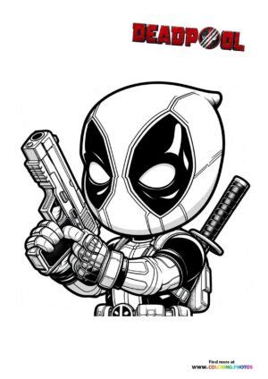 Deadpool from Marvel - Coloring Pages for kids - Free print or download