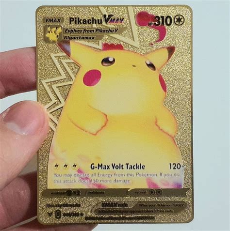 Pokemon Pikachu Gold Card