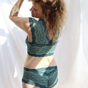 Seafoam Green Lace Lingerie Set Relaxed Lingerie Etsy