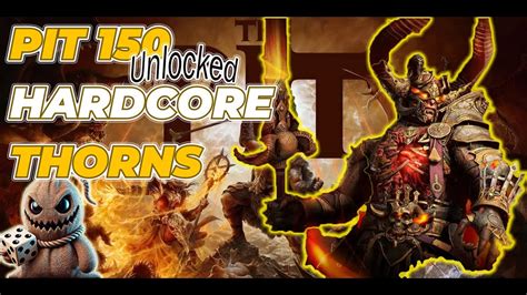 Diablo 4 Hardcore Pit 149 Clear Rumble Thorns Barbarian YouTube