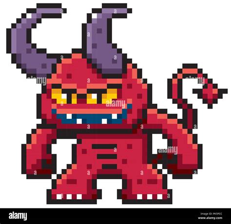 Vector Illustration Of Cartoon Monster Pixel Design Stock Vector Image And Art Alamy