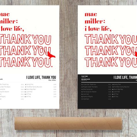 Mac Miller I Love Life Thank You Poster Etsy France