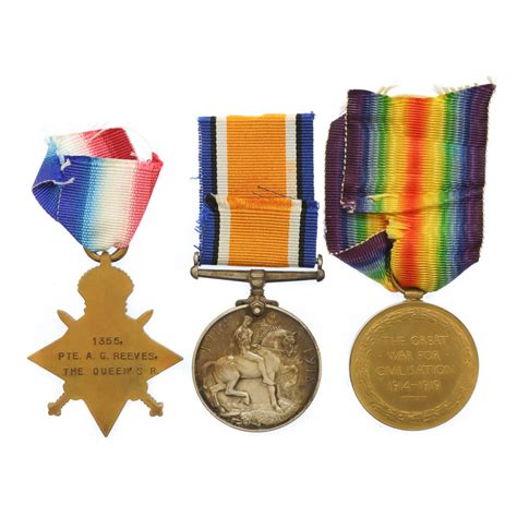 Ww Star Medal Trio Pte A G Reeves Queen S Royal West