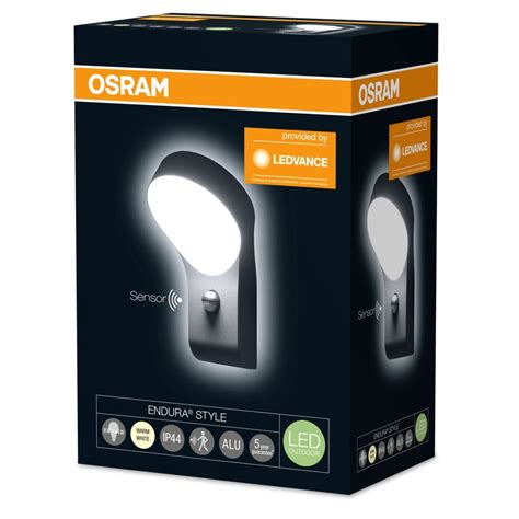 Osram Led Wandleuchte Endura Style Wallround Au En Dunkelgrau W Sens