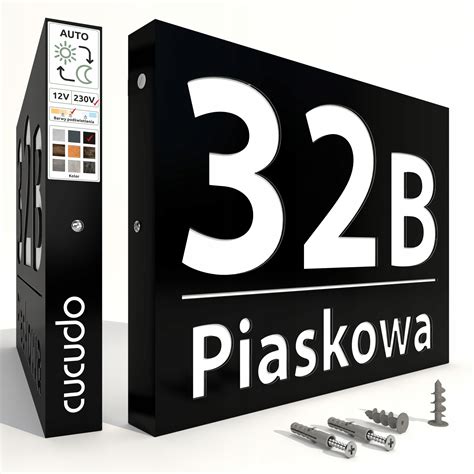 Podświetlany numer domu tabliczka tablica adresowa adres 1RB LED 40x30