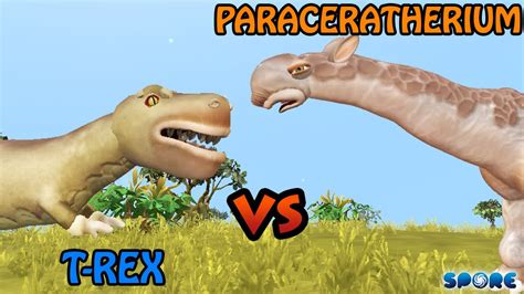 T Rex Vs Paraceratherium Dino Vs Cenozoic S2e7 Spore Youtube