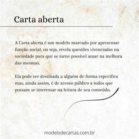 7 Exemplos De Carta Aberta Modelos De Carta