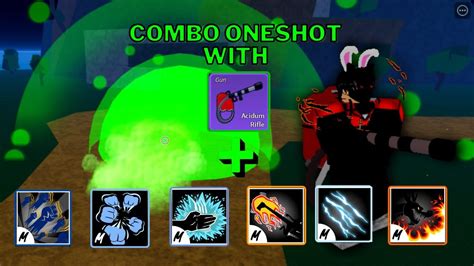 Easy Combo One Shot With Acidum Rifle And All Melee Blox Fruits