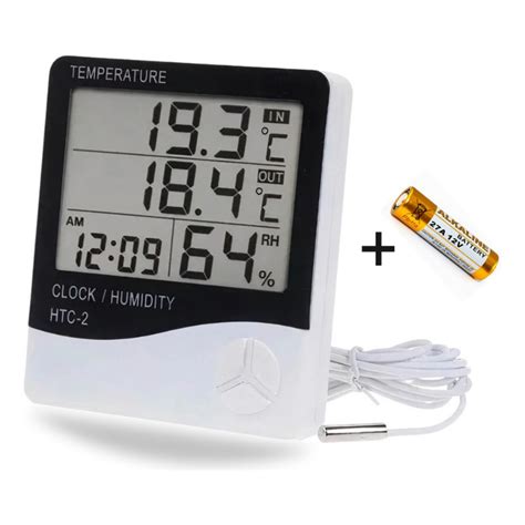 Termo Higrometro Medidor Temperatura Umidade Sensor Externo Shopee Brasil