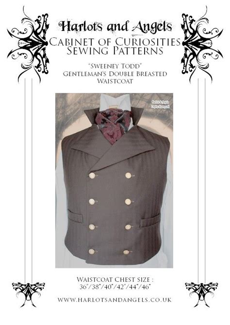 Steampunk Double Breasted Vest Sewing Pattern By Harlotsandangels