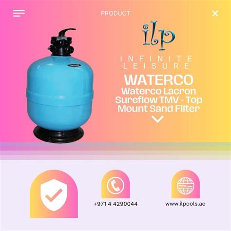 Waterco Lacron Sureflow Tmv Top Mount Sand Filter