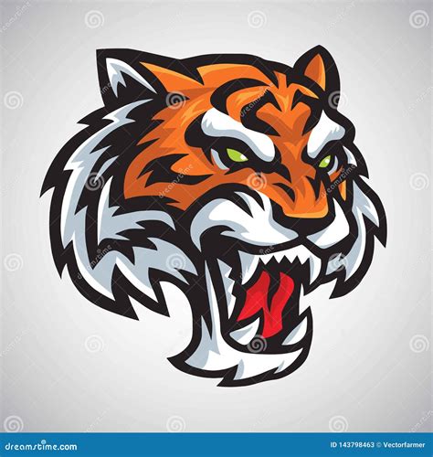 Tiger Head Logo Vector Illustration Stock Vector - Illustration of icon, jungle: 143798463