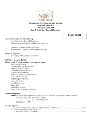 Fillable Online Novi Civic Center Council Chambers Fax Email Print