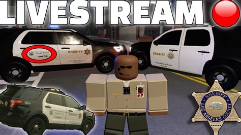 🔴live Sheriff Saturday Live Patrol Los Angeles County Sheriff S Office Roblox Erlc Youtube