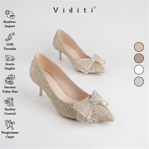 Jual Viditi Natasha Heels 6 Cm Shoes Sepatu Import Wanita