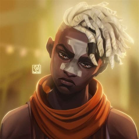 Artstation Arcane Fanart Ekko Fan Art Black Cartoon Characters