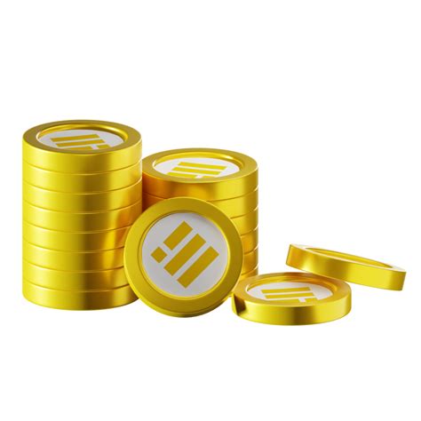 Binance Usd Busd Coin Stacks Cryptocurrency D Render Illustration