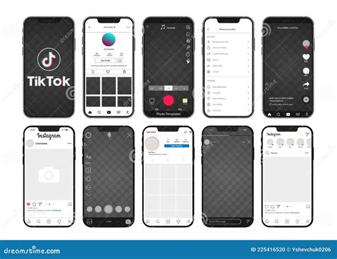 Tiktok Interface Profile Tempale For Social Media Tiktok Symbol In