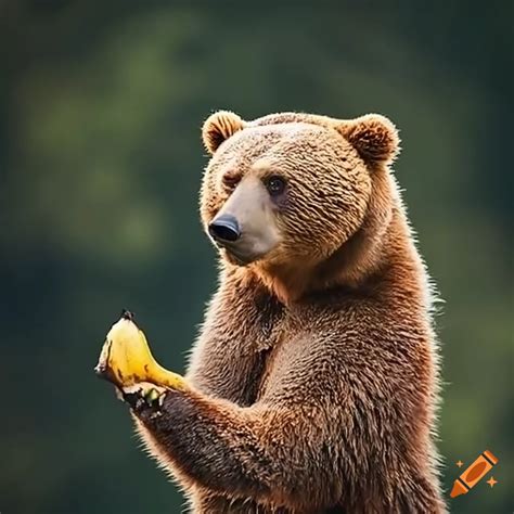 Bear Eating Bananas On Craiyon