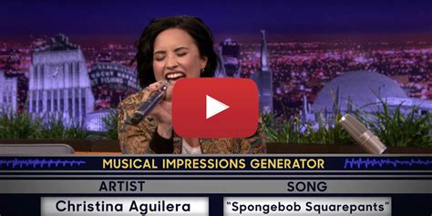 Demi Lovato Impersonates Christina Aguilera on Tonight Show