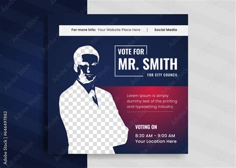 Political poster design for event campaign poster template square ...