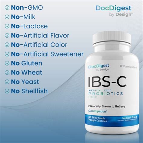 IBS-C Probiotics for Constipation – DocDigest by Design®