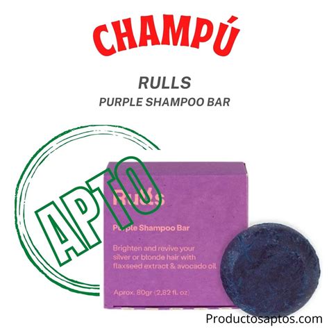 Champú Sólido Purple Matizador Rulls Productos Aptos