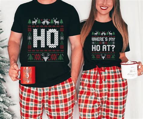 Funny Couples Ugly Christmas Sweater Unisex Couples Matching Etsy