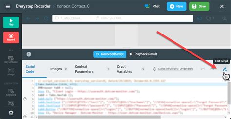 Editing A Script In Everystep Scripting Tool
