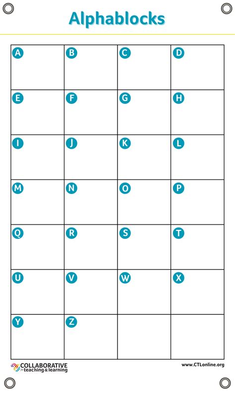 Alphablocks Classroom Chart – ctlonline