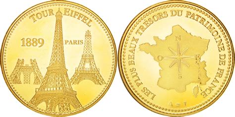 Medal Les plus beaux trésors du patrimoine de France Tour Eiffel MS 63